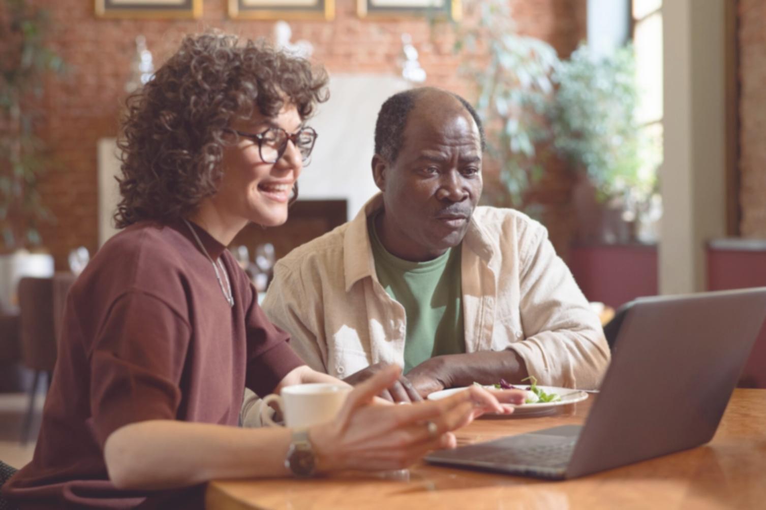 Person reviewing monthly expenses